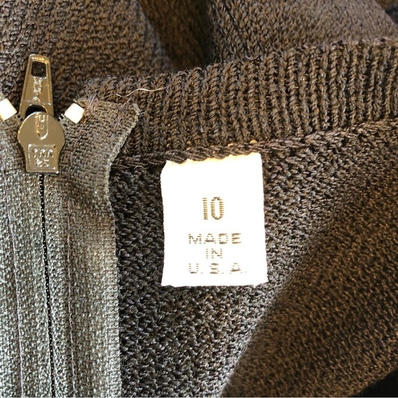 Vintage St. John Dress, Black, Size 10 - Picture 7 of 10